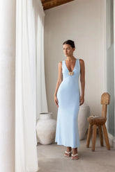 Coastal Caprice Maxi Dress Blue
